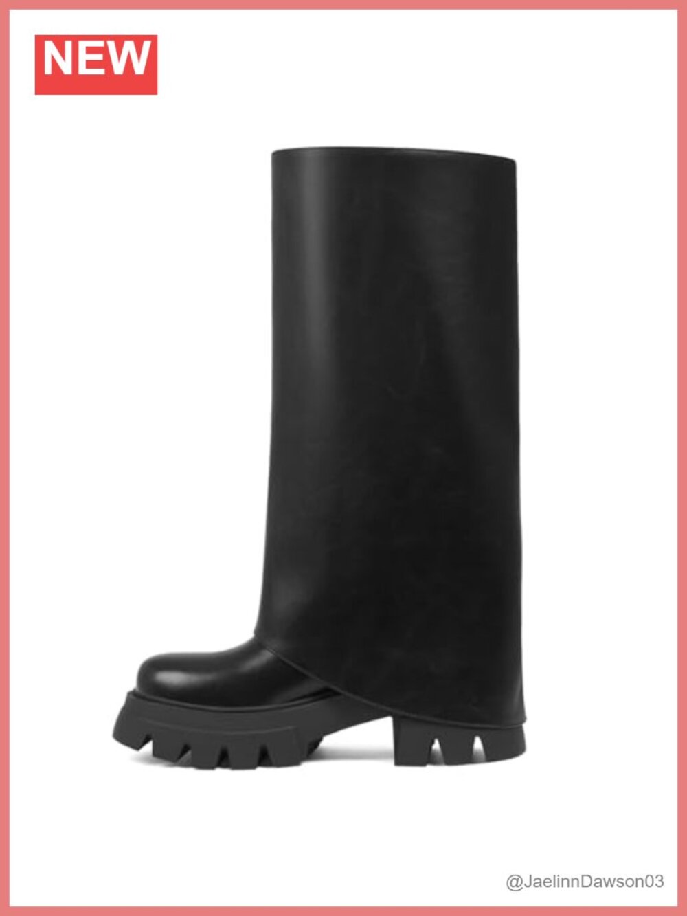 Wide Calf Chunky Platform Knee High Boots Side Zipper Pointed Toe Slouch